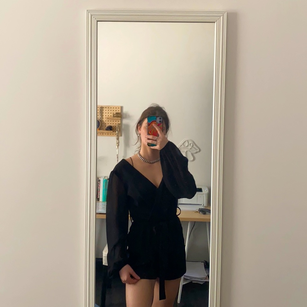 Black elegant romper
